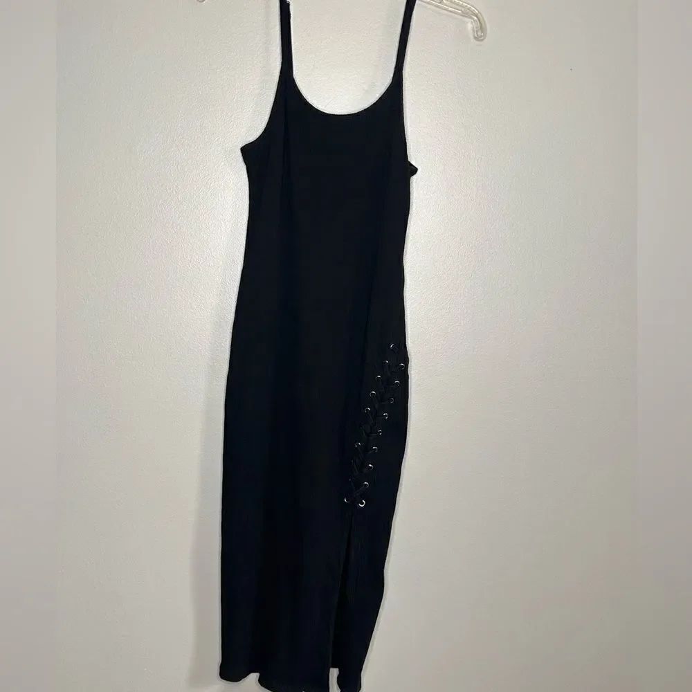 Storia Ribbed Lace Up Dress